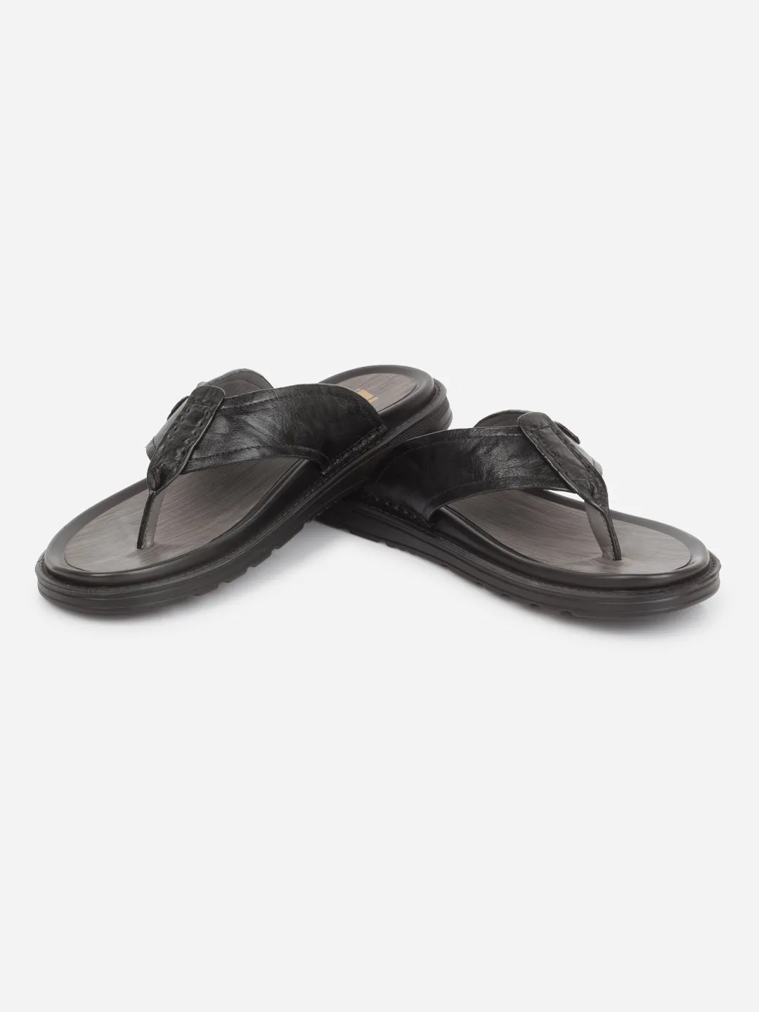 Happy Move Men's Black Thong Sandal (ID4241)