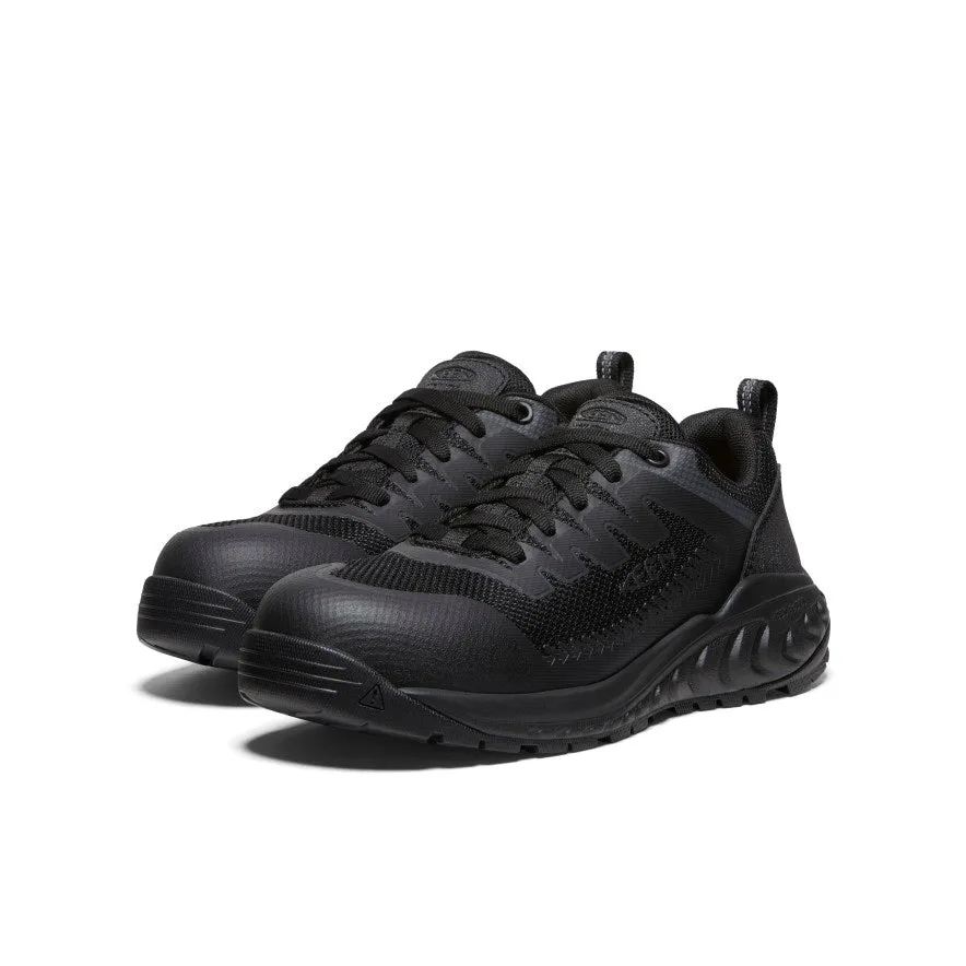 ShockAbsorbing Cozy Walk Women's Arvada Work Sneaker (Carbon Toe)  |  Black/Black