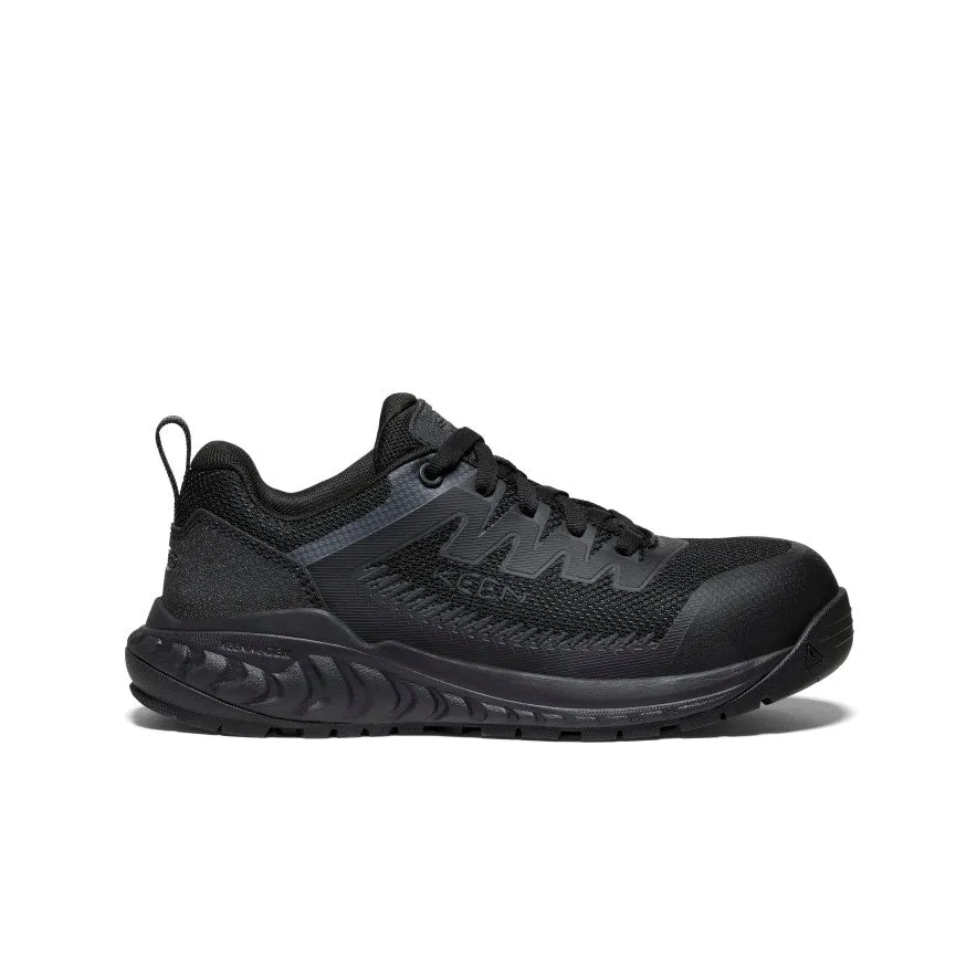 Elastic Gusset Quick Drying Urban Traveler Women's Arvada Work Sneaker (Carbon Toe)  |  Black/Black