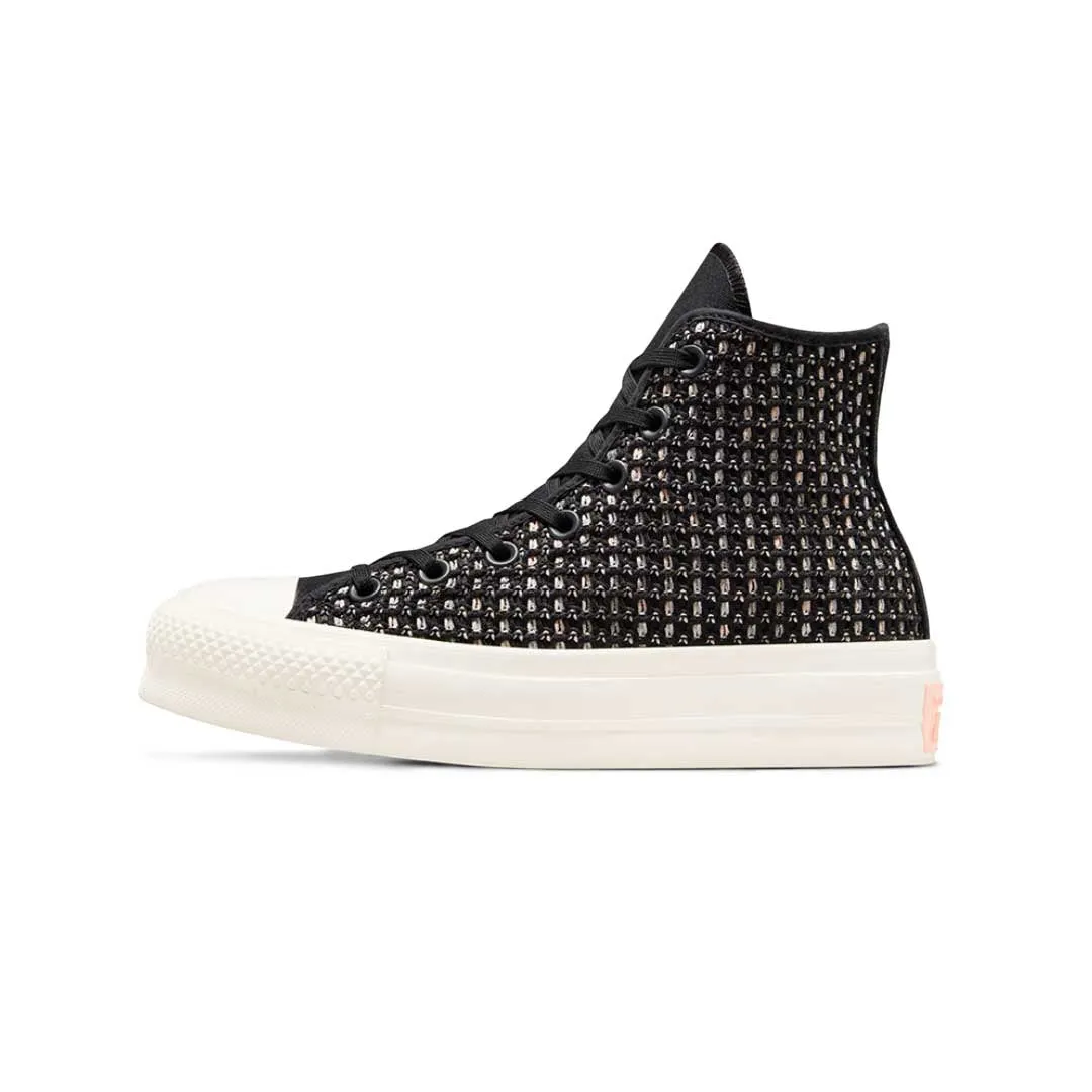 Converse - Women's Chuck Taylor All Star Lift Platform Crochet High Top Shoes (A09829C) Foot Glow