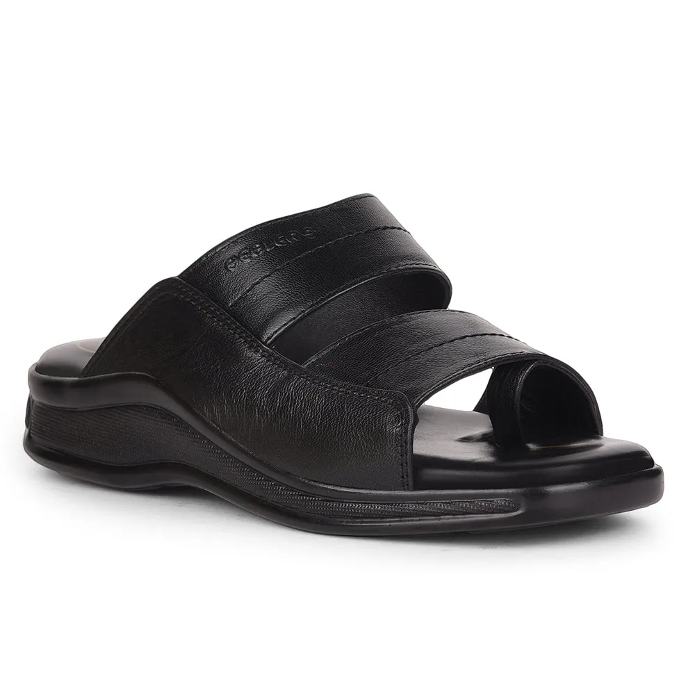 Healers By Liberty 2050-905 Casual Slippers For Men - Black Leadership Summit Durable Leather