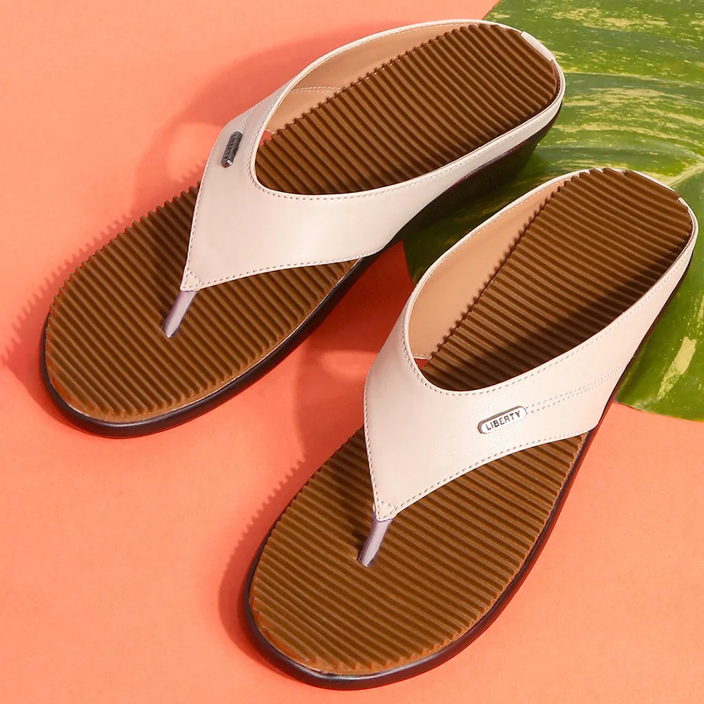 Royal Mood Breathable Material Senorita Casual (Beige) Slipper For Women D1-50 By Liberty