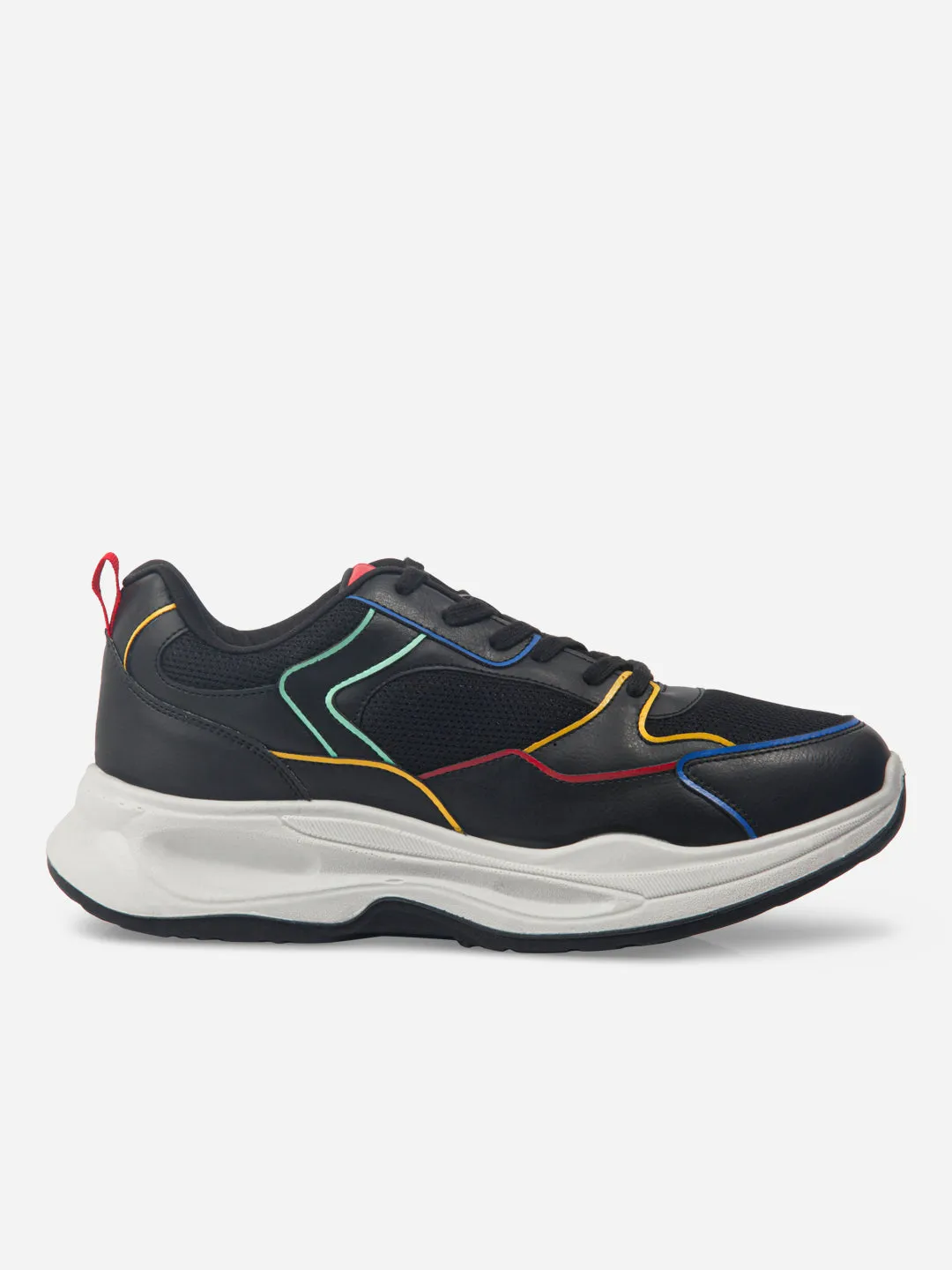 Every Terrain Reinforced heel Men's Black Spectrum Lace Up Sneakers (IX1066)