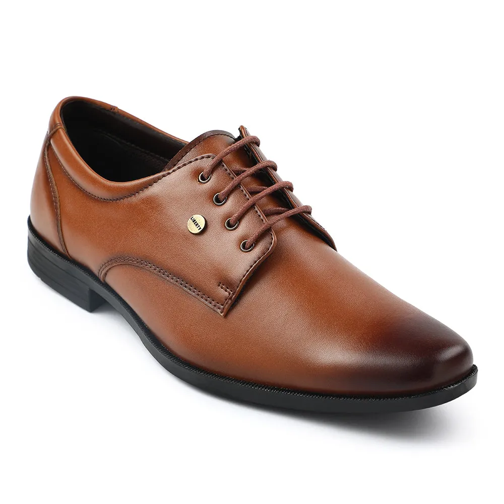 Fortune Tan Formal Lacing Derby Shoes For Men BENSTOCK1E By Liberty Sun Guard