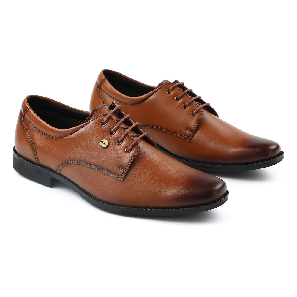 Fast Pair Fortune Tan Formal Lacing Derby Shoes For Men BENSTOCK1E By Liberty