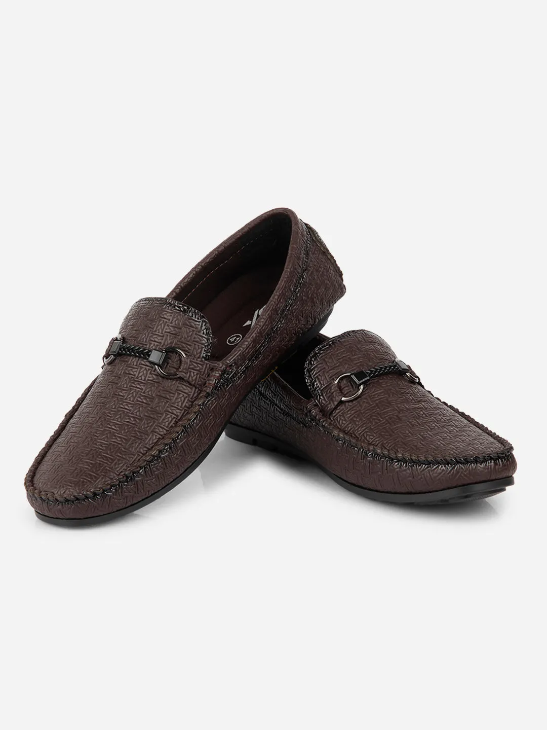 Men's Brown Saddle Trim Loafer (IX4104) Eva Midsole