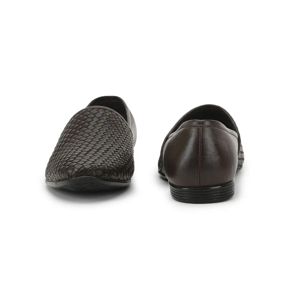 Statement Piece Polish Touch Fortune (Brown) Formal Slip on Shoes For Men JPL-247 By Liberty