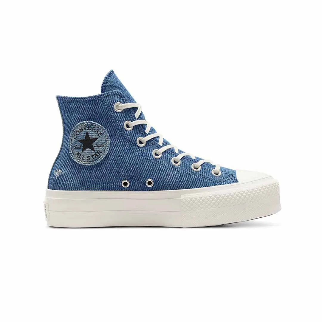 Converse - Women's Chuck Taylor All Star Lift Platform Denim High Top Shoes (A12045C) Court Grip