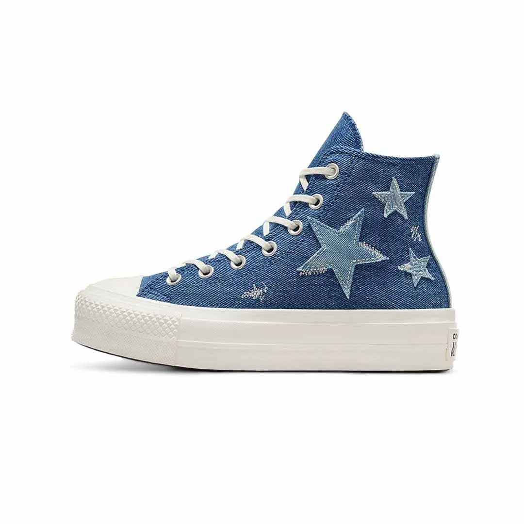 Converse - Women's Chuck Taylor All Star Lift Platform Denim High Top Shoes (A12045C) Vital Step Climb Strong