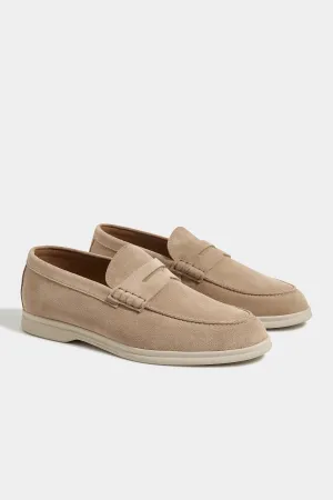 High-Performance Fit Beige penny loafers - Made in Italy