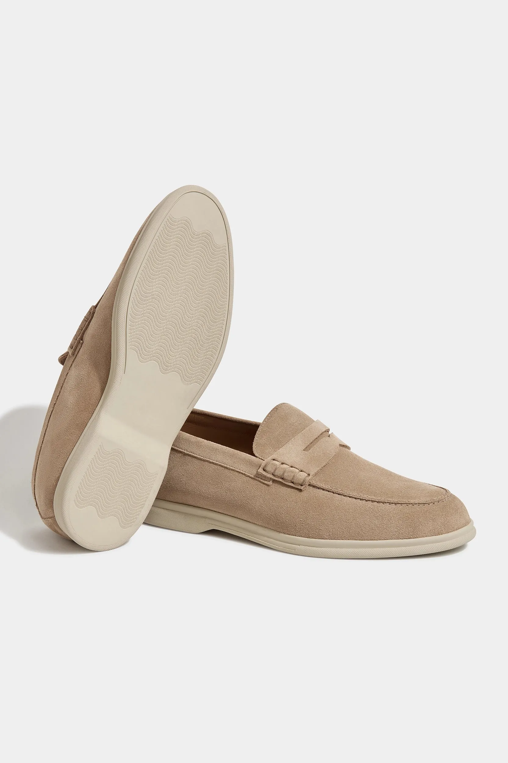 comfort feature Beige penny loafers - Made in Italy