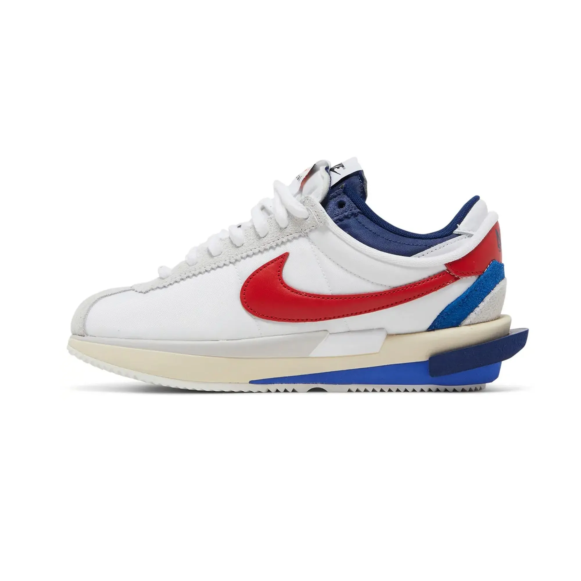 Action Fast School Style Nike Zoom Cortez SP x Sacai 'White University Red Blue' (2022)