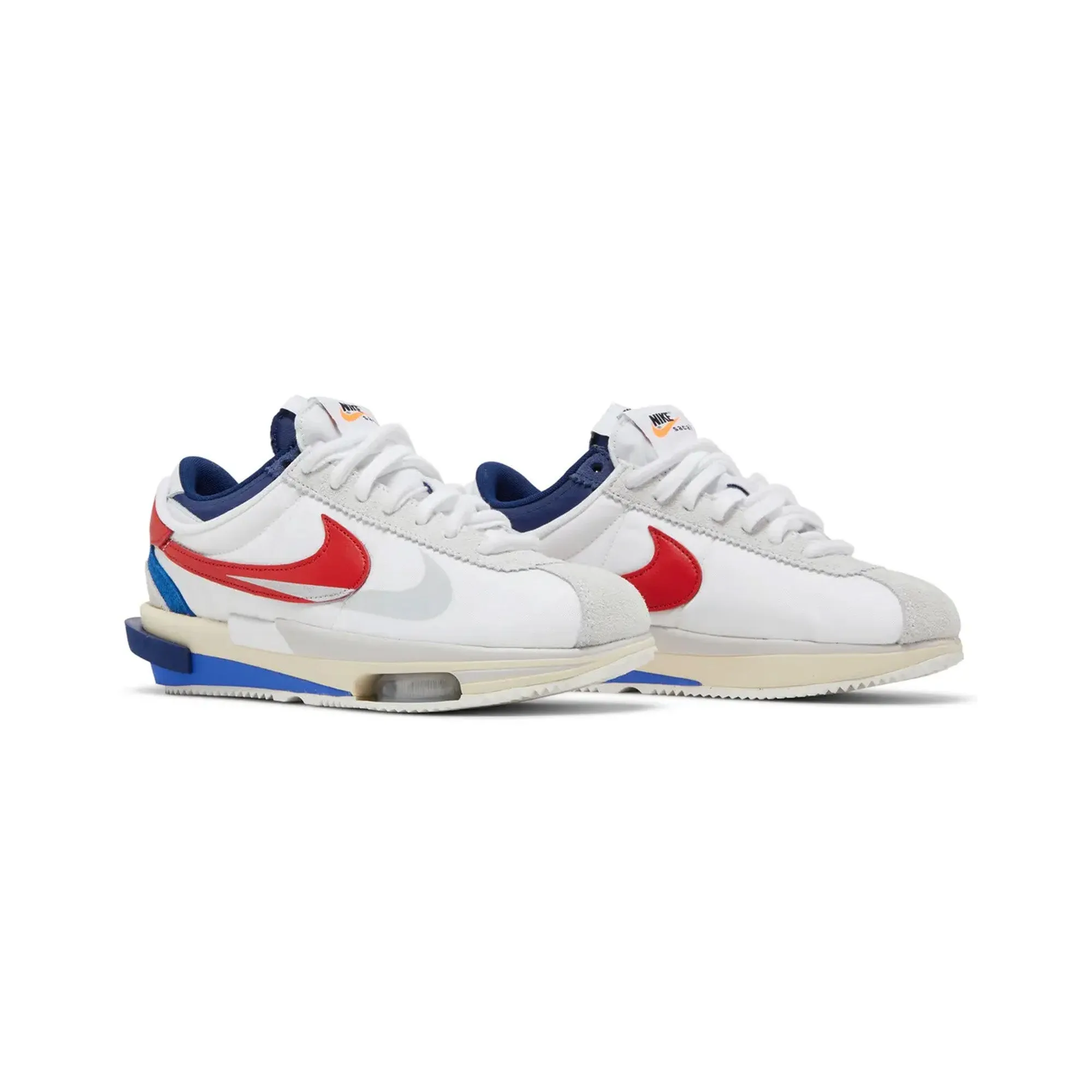Angel Mood Desert Path Nike Zoom Cortez SP x Sacai 'White University Red Blue' (2022)