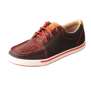 Fast Motion Reinforced heel Twisted X Red Tooled Ladies' Kicks