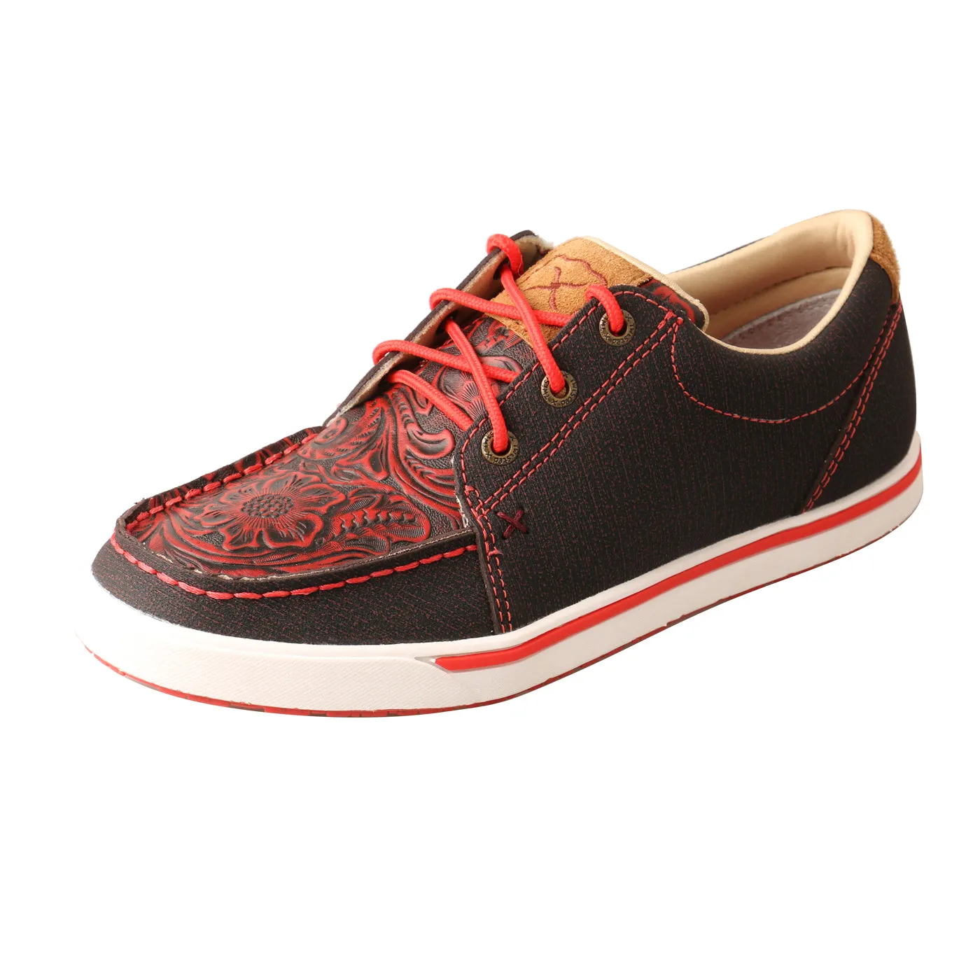 Twisted X Red Tooled Ladies' Kicks Lace Option