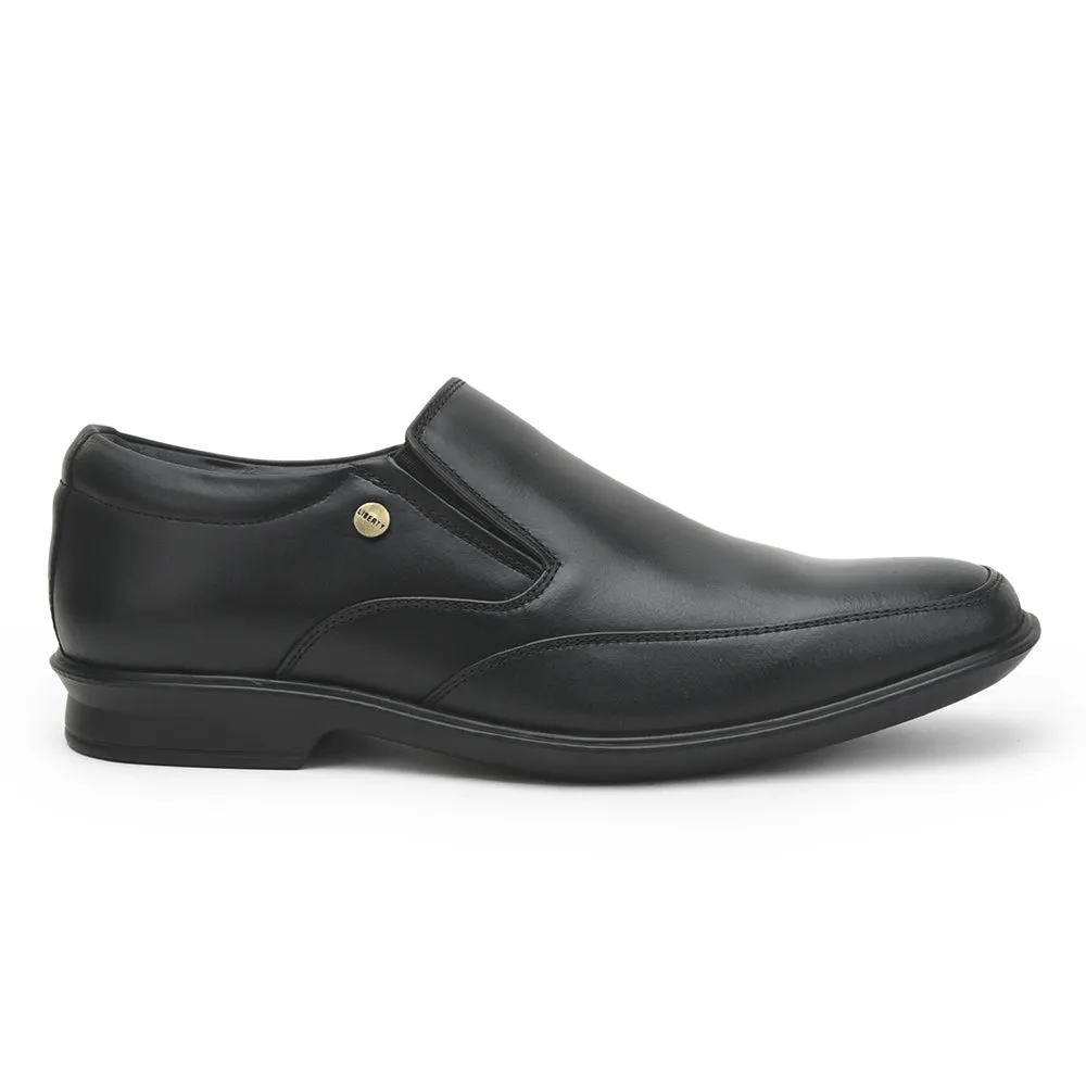 Fortune Formal Non Lacing Shoes For Men (Black) LUCIO-503 By Liberty Classic Leather