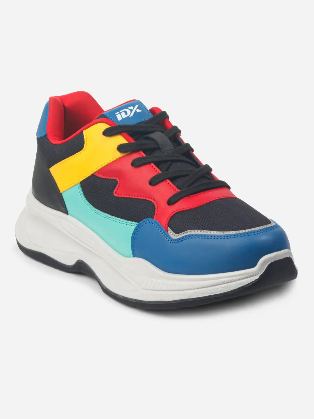 Men's Colourblocked Lace Up Sneakers (IX1065) Triple Layer Mesh Clean Detail