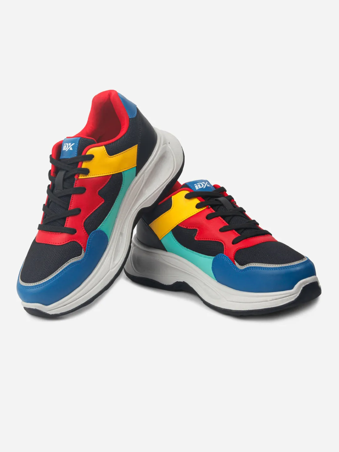 Men's Colourblocked Lace Up Sneakers (IX1065) Energy Return Compound Dynamic Traction Outsoles