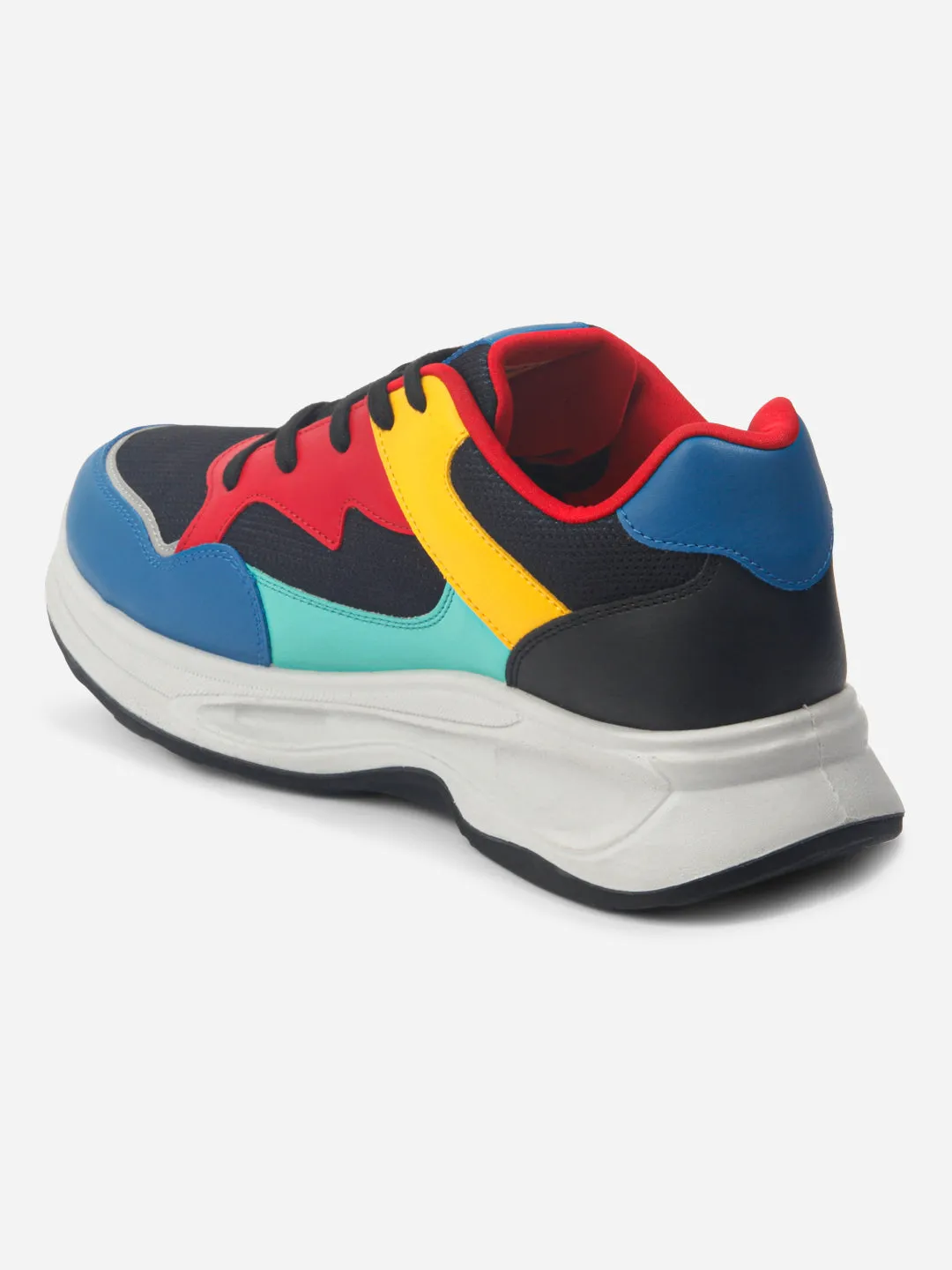 Professional Footwear Fashion Fit Men's Colourblocked Lace Up Sneakers (IX1065)