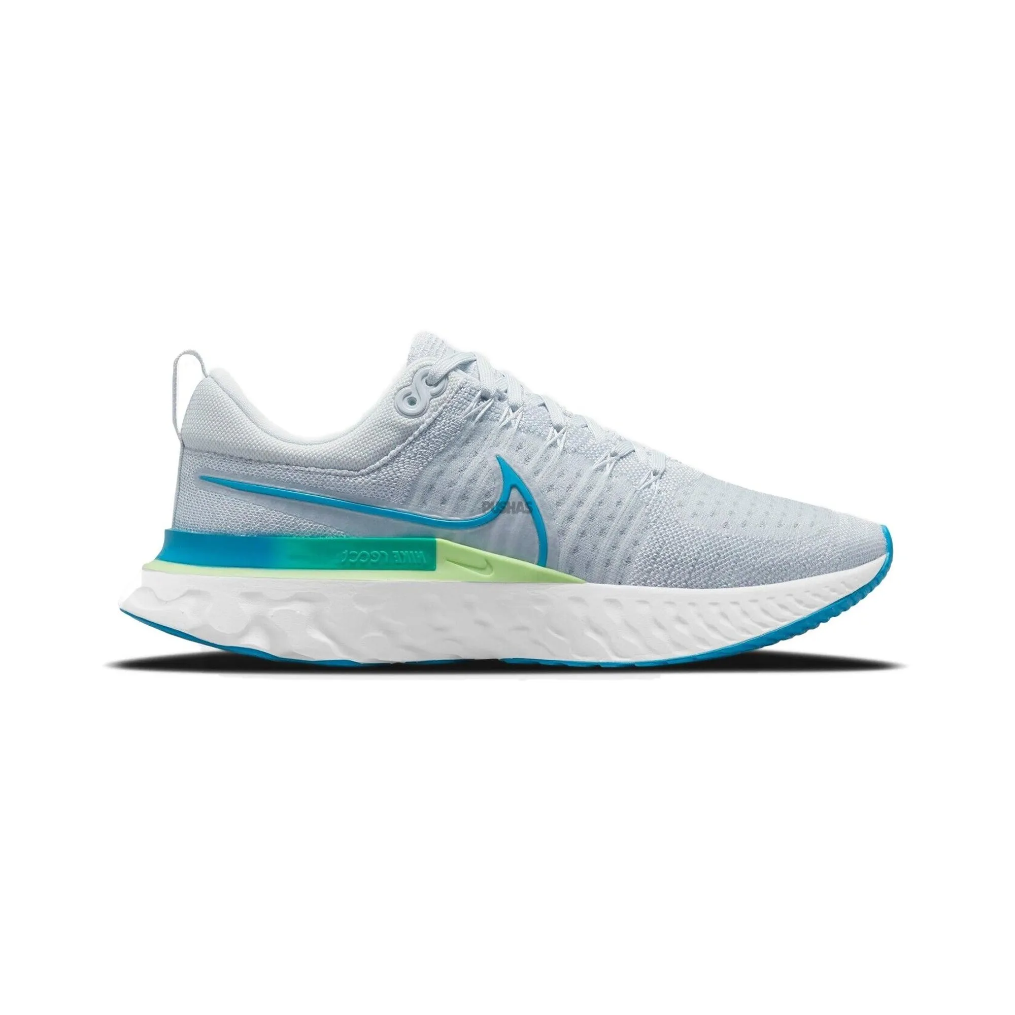 Nike React Infinity Run Flyknit 2 'Pure Platinum Emerald Laser Blue' (2021) Couple Pair Young Mood