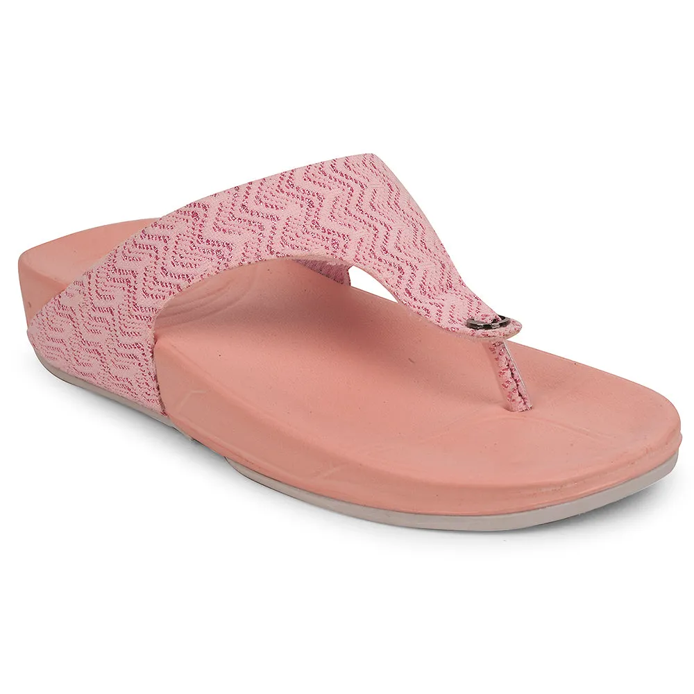 A-HA Peach Casual Slipper For Women DIVA-60E By Liberty Tech Glow