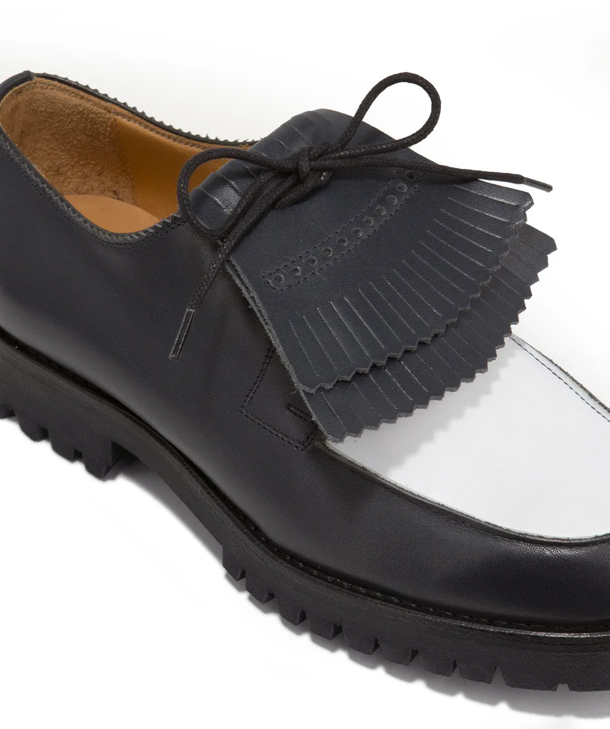 Anti Slide Union Pair Derbies LEONIE Bleu et Blanc