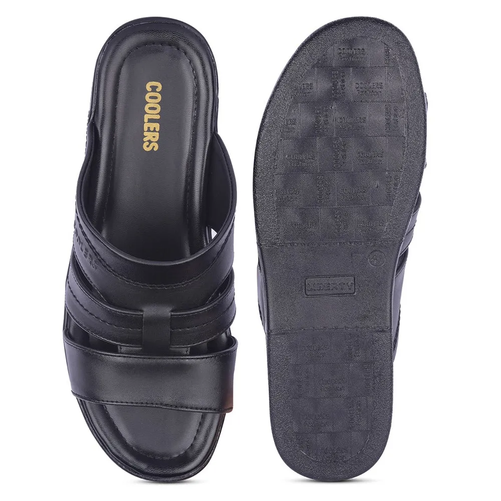 Healers By Liberty Mens ZUNAIRIO-E Black Casual Slippers Scandi Cut Special Shade