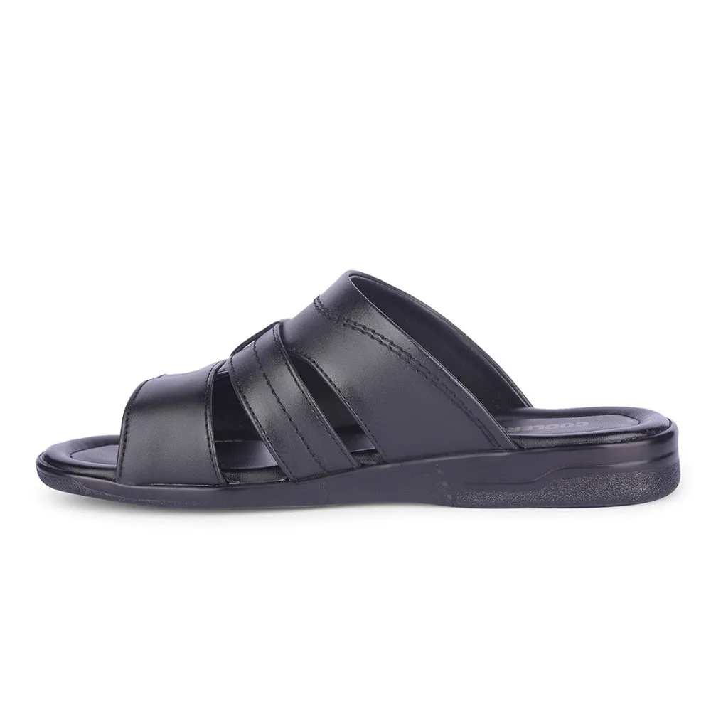 Healers By Liberty Mens ZUNAIRIO-E Black Casual Slippers Shock Absorb Coastal Cool