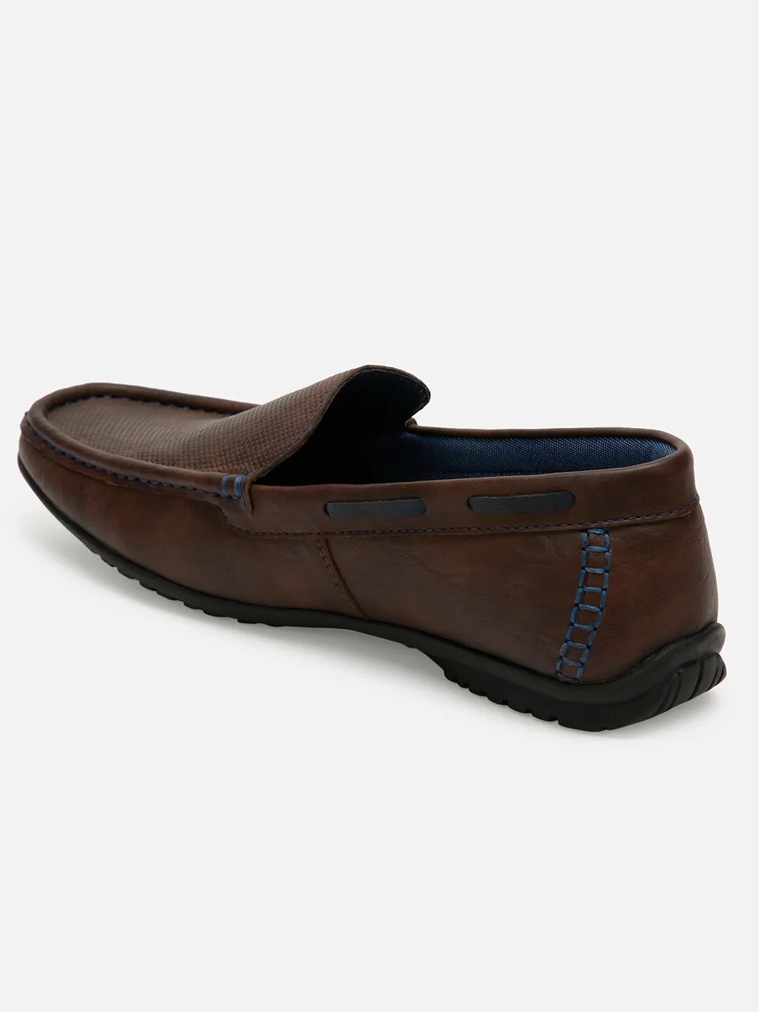 Men's Brown Moc Toe Casual Loafer (IX1014) Craftsmanship