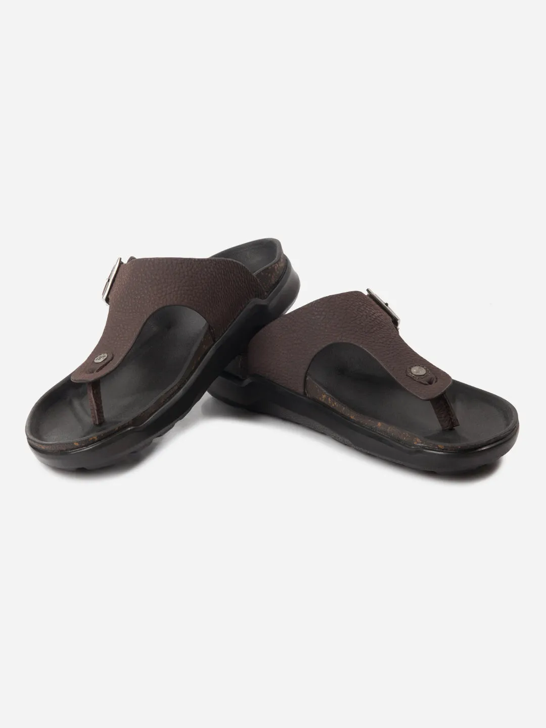 Men's Brown Thong Sandal (ID4272) Wet Land