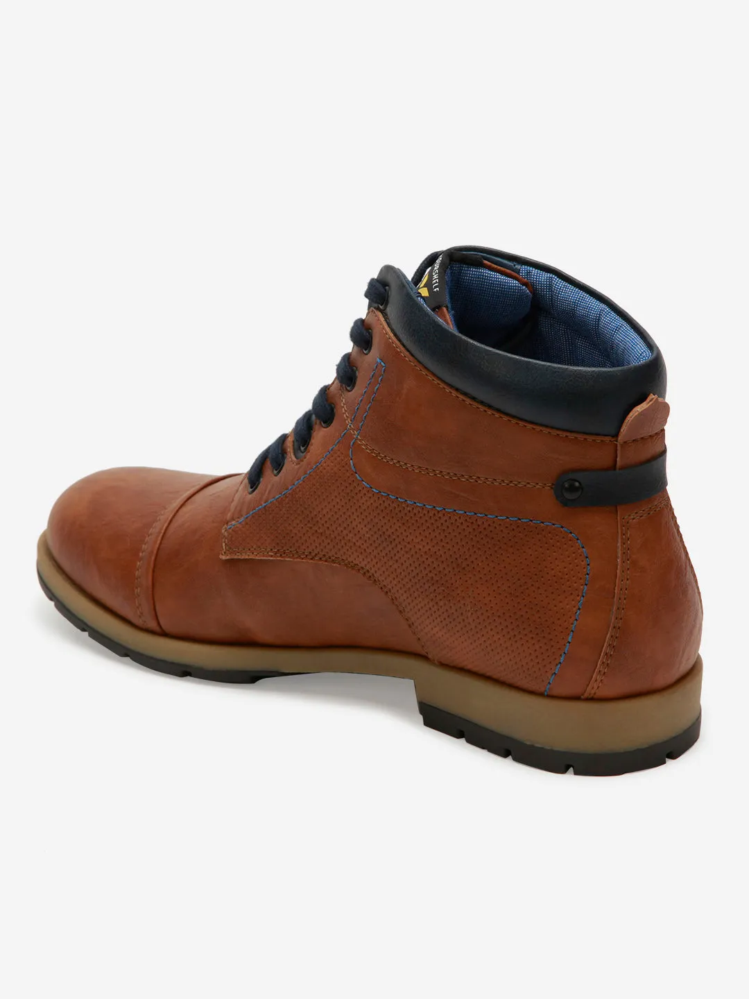 Men's Tan High Top Derby Boot (IX1021) Boat Walk Adjustable
