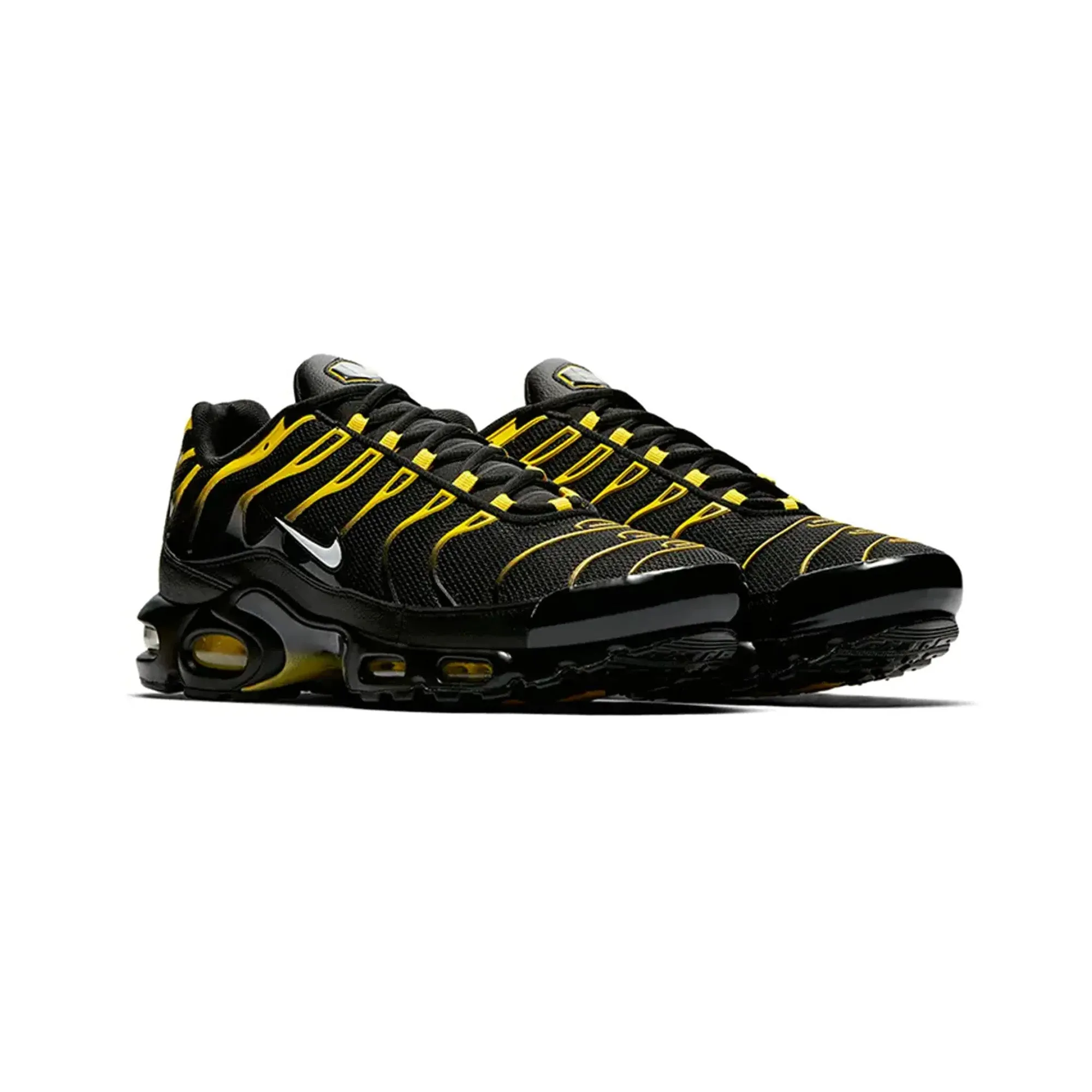 Nike Air Max Plus 'Black White-Vivid Sulfur' Pure Black