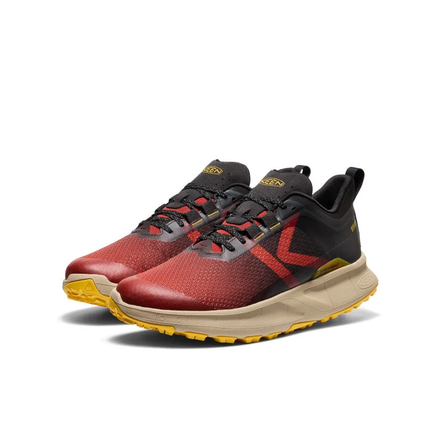 Padded Slip Resistant Men's 450 Dirt Waterproof Hiking Shoe  |  Red Ochre/Black
