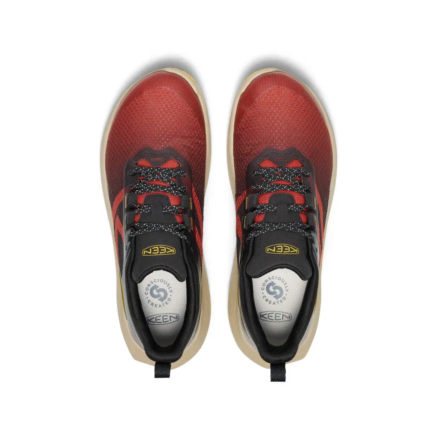 Rugged Built Snowy Path Polyester Men's 450 Dirt Waterproof Hiking Shoe  |  Red Ochre/Black