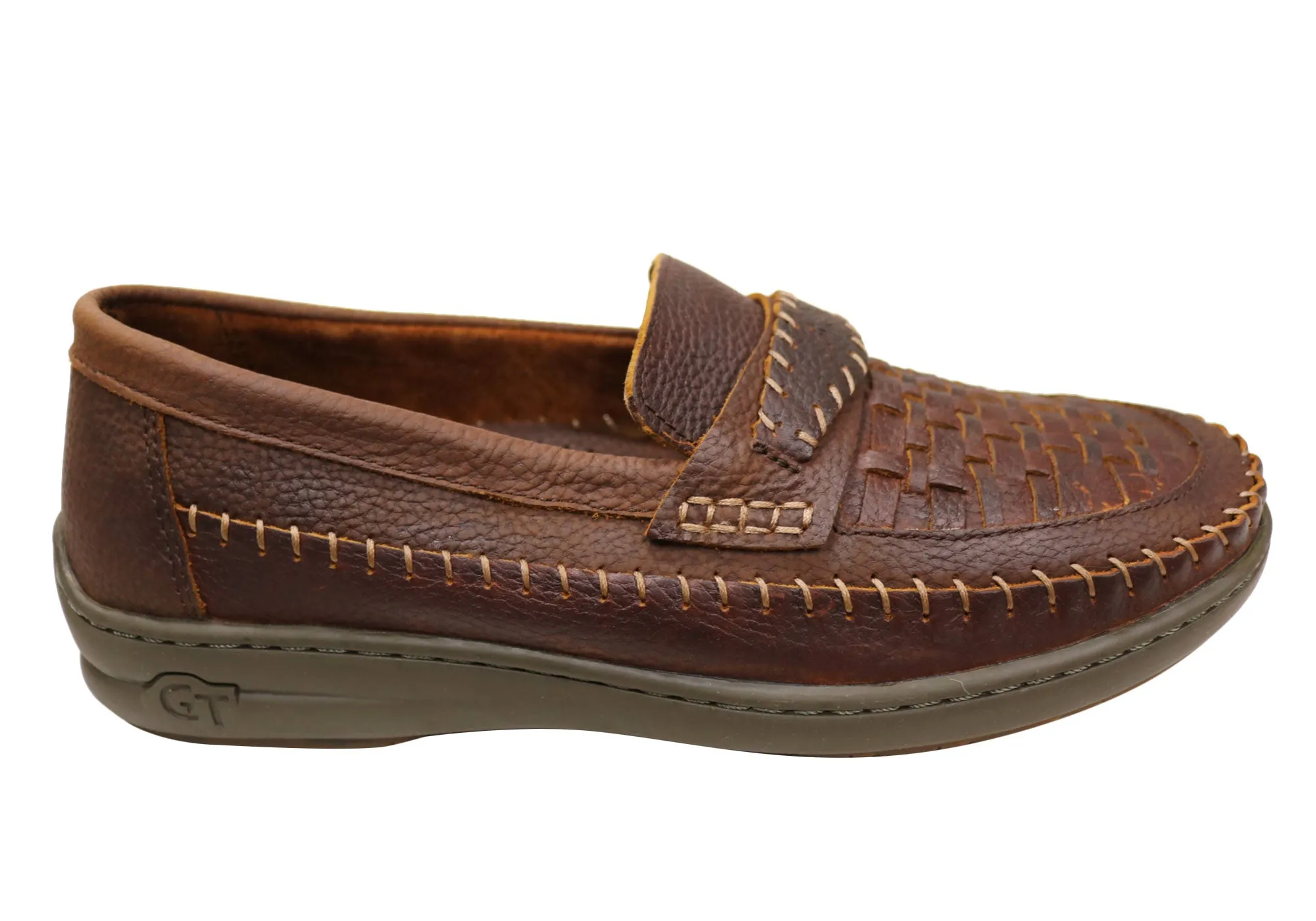 Tide Hike Slatters Glenelg Mens Comfort Leather Slip On Casual Shoes Moccasins
