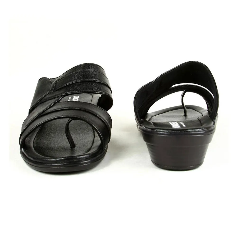 Coolers Casual (Black) Slippers For Men 7153-601 By Liberty Glossy Edge Closed Toe