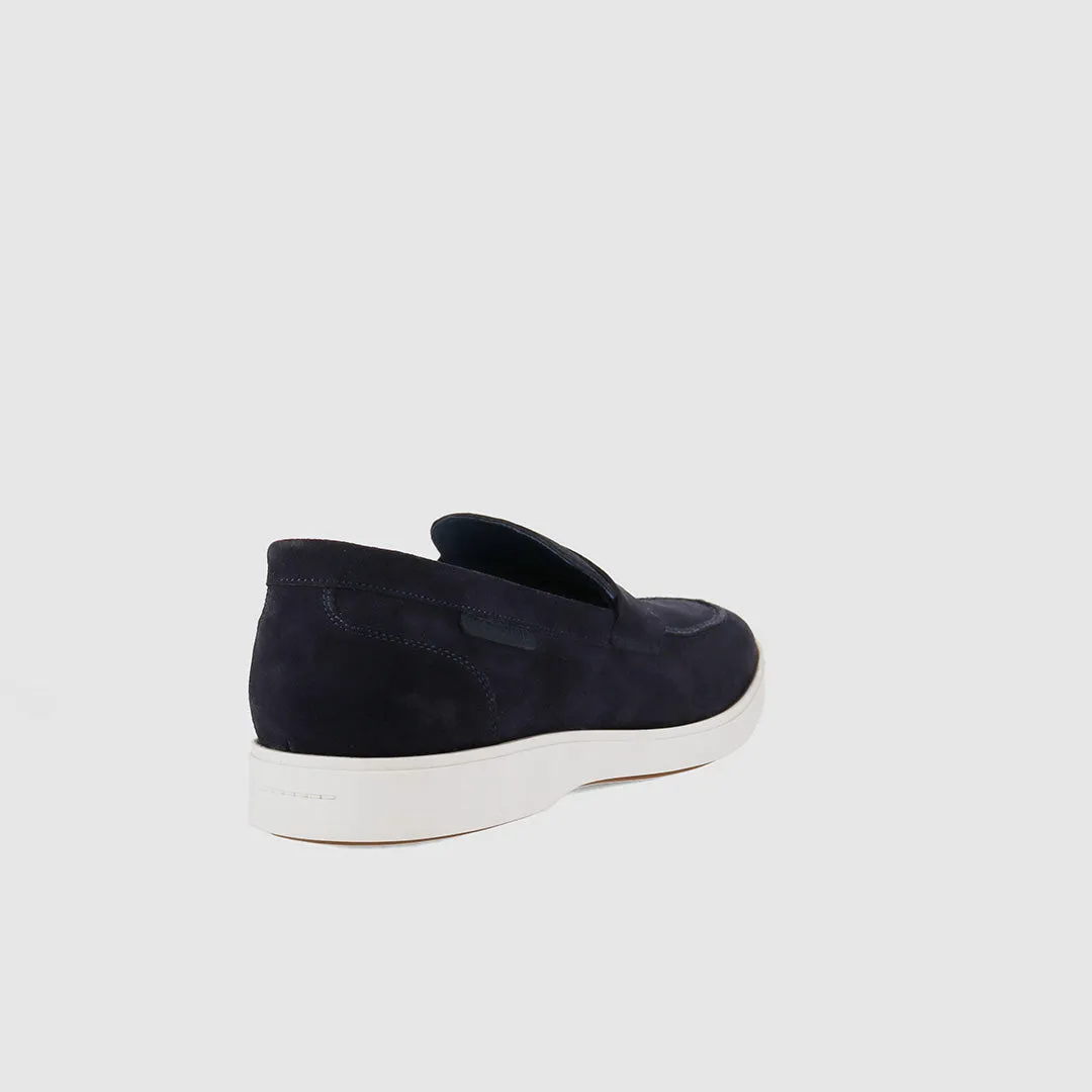Feast Walk Bayview Casual Shoes Navy Suede