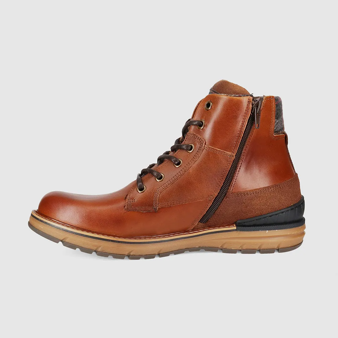Alpine Lace Up Boots Tan Fashion Comfort