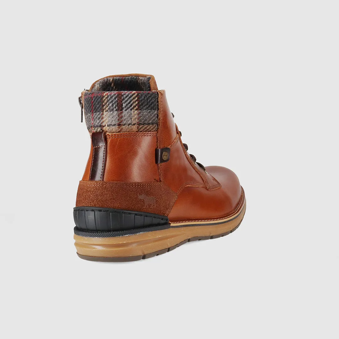 Alpine Lace Up Boots Tan Soft Insole Smart Style