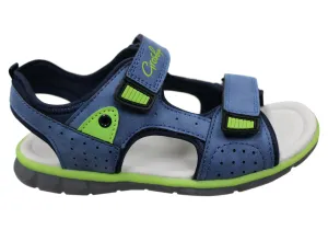 Grosby Dodge Junior & Older Kids Comfortable Adjustable Sandals Canvas kids' shoes
