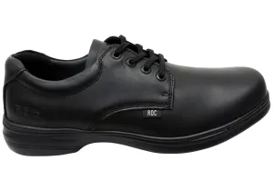 Anti Bacterial ROC Elite Senior Older Boys/Mens Leather School Shoes