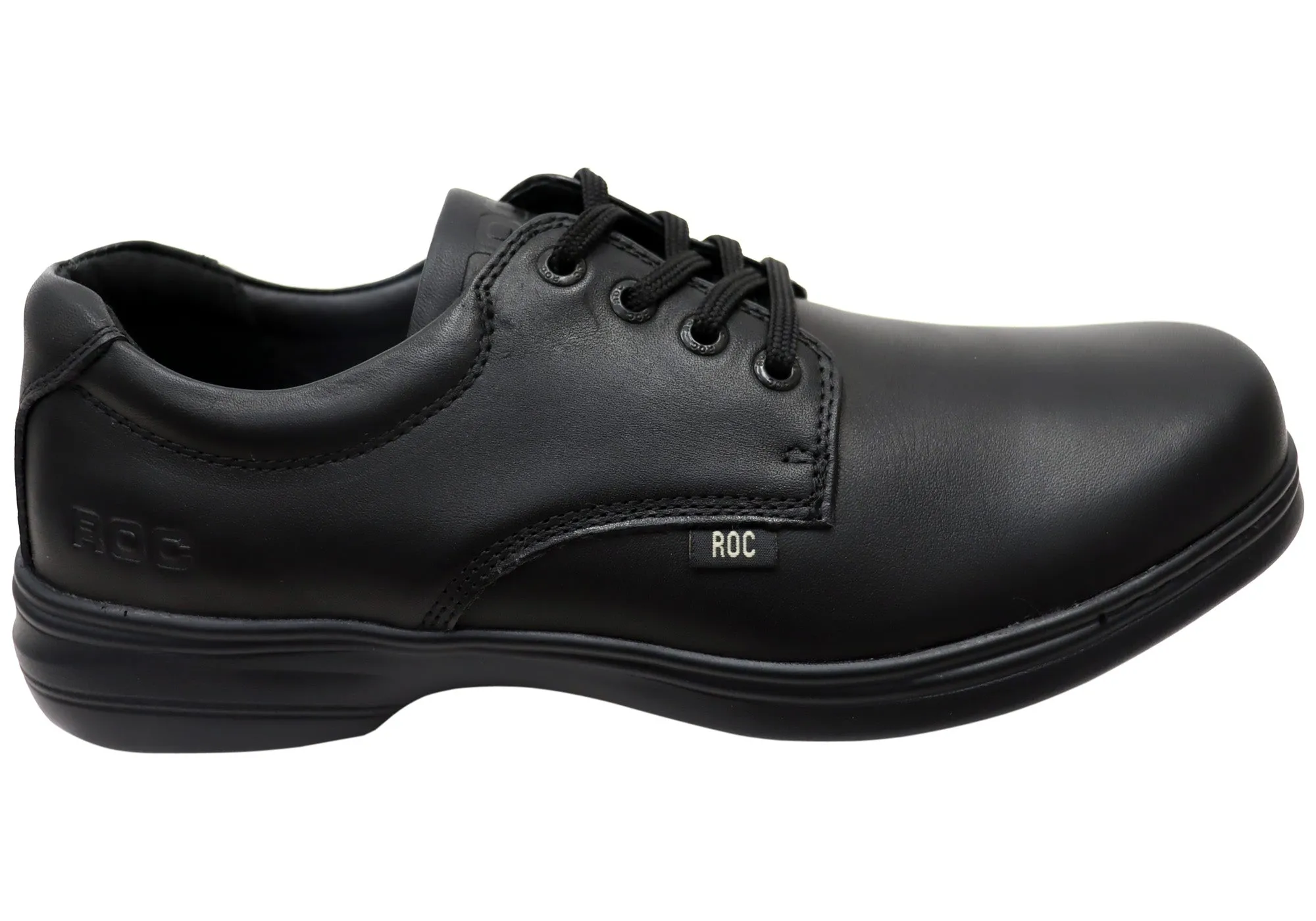 ROC Elite Senior Older Boys/Mens Leather School Shoes Polka - dotted kids' items Hiking - suitable kids' shoes