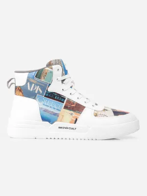 Men's White Graphic Print  Sneakers IX6018 Lifestyle Athlete