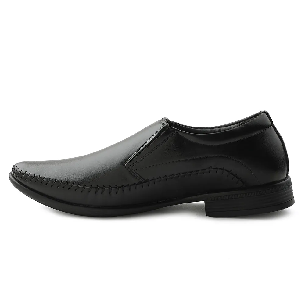 Event Shade Quick clean Fortune Black Formal Non Lacing Moccasin Shoes For Men HML-18E By Liberty