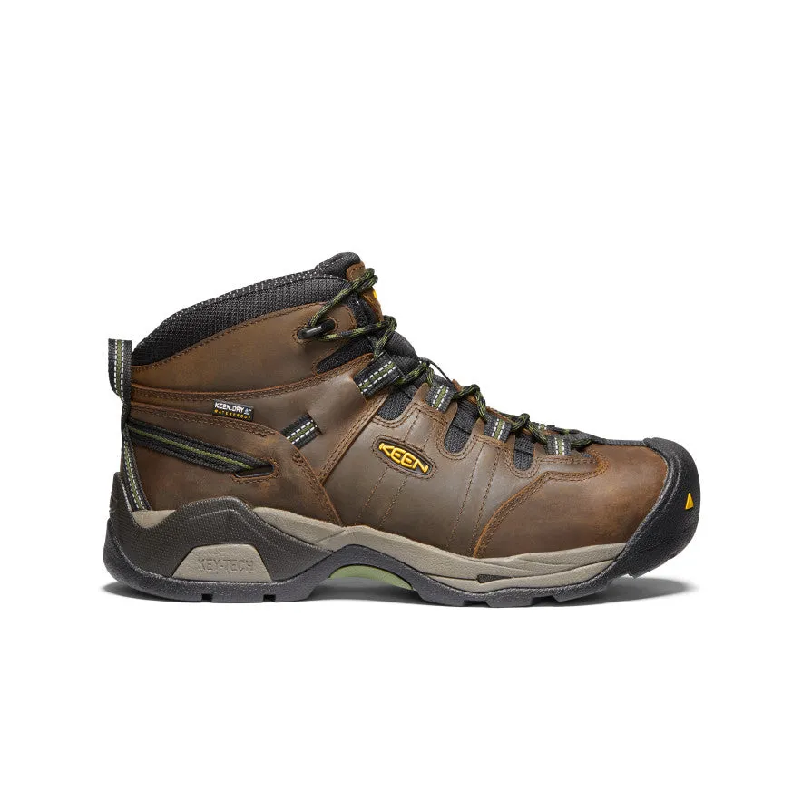 Compression Fit Relaxed Shoes Men's Detroit XT Waterproof Boot (Steel Toe)  |  Cascade Brown/Bronze Green