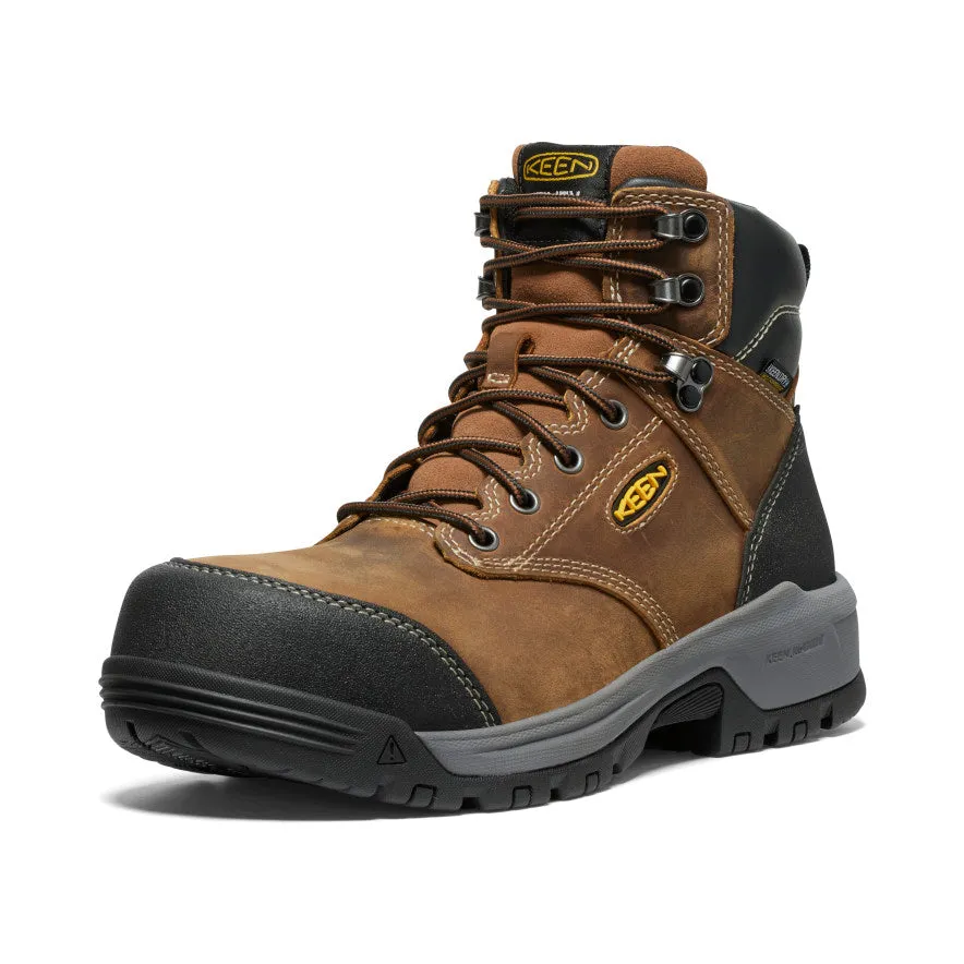 Beach Ready Slip Perfect For Pools Men's Evanston 6" Waterproof Boot (Carbon Toe)  |  Bison/Black