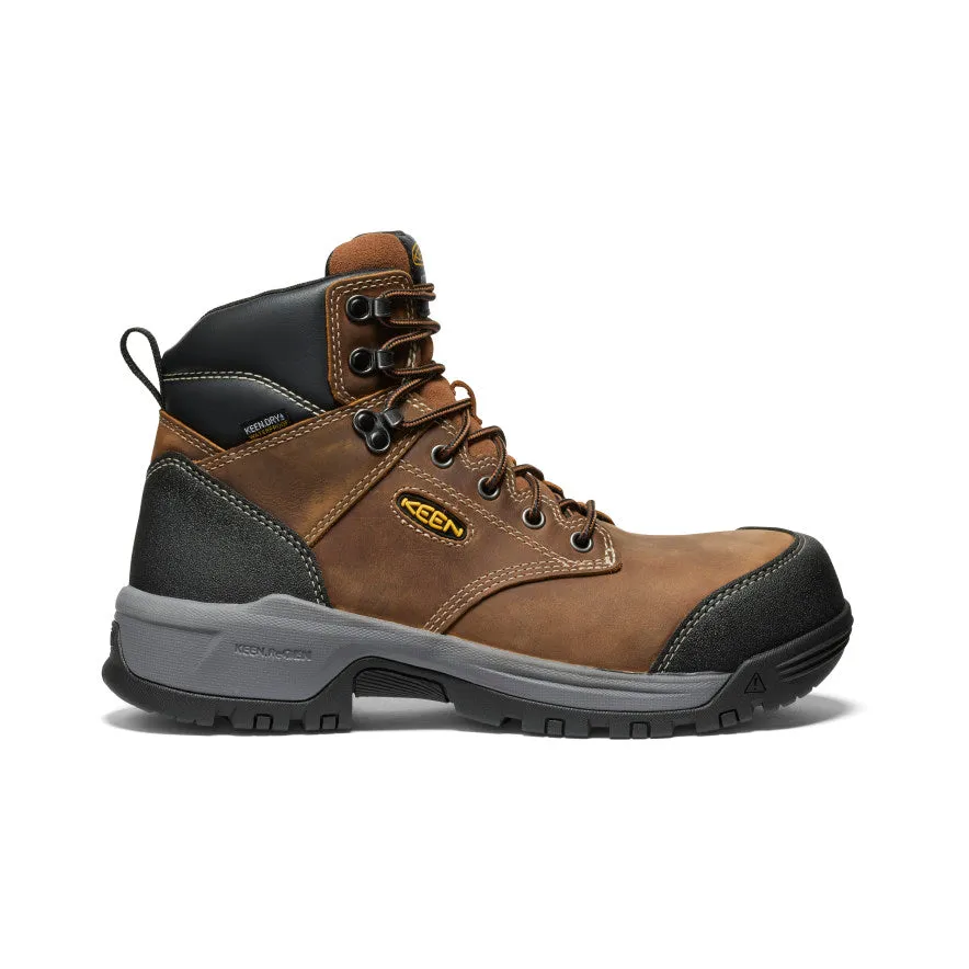 Men's Evanston 6" Waterproof Boot (Carbon Toe)  |  Bison/Black Effortless Foot Comfort Comfort Design Features