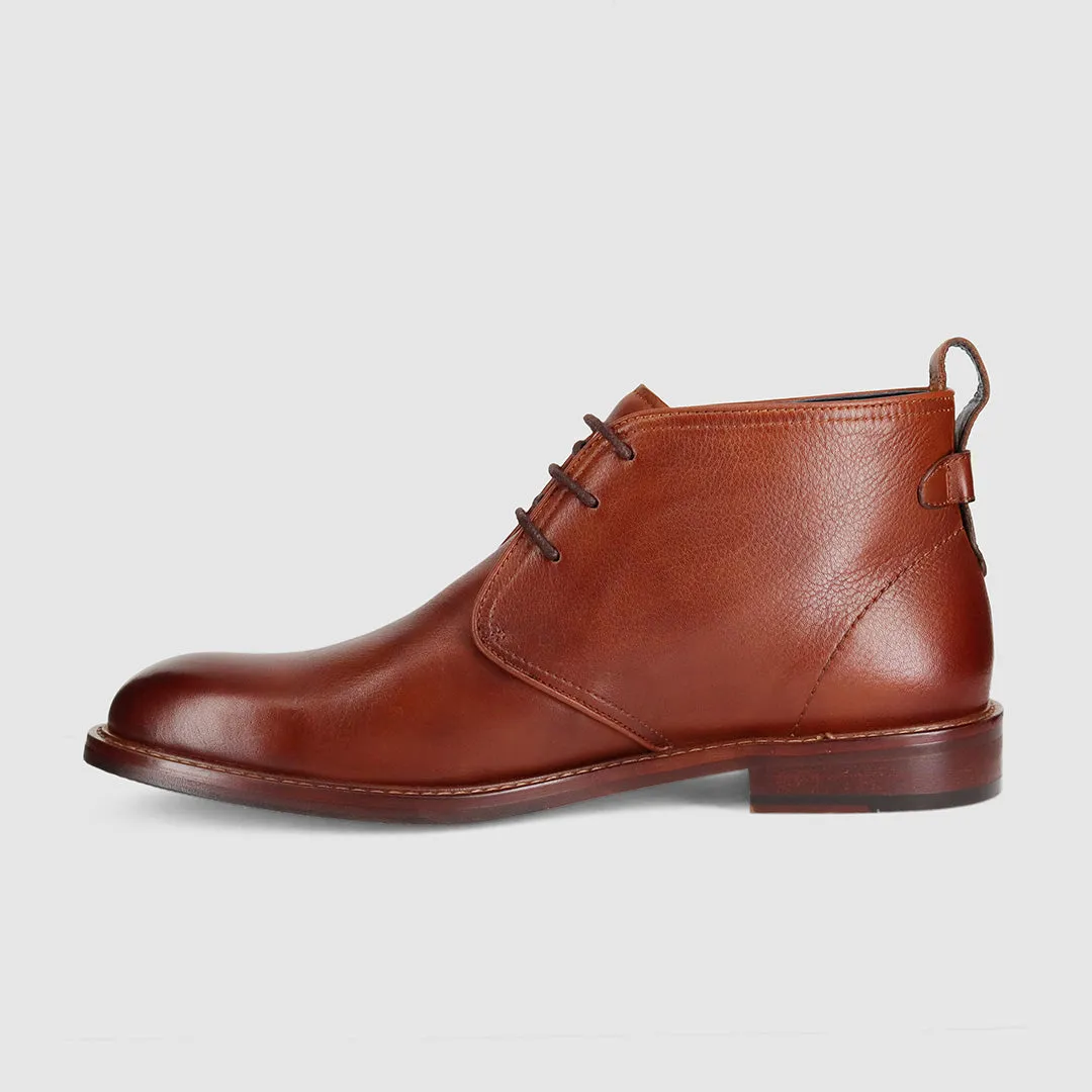 Luxe Line Bail Lace Up Boots Tan