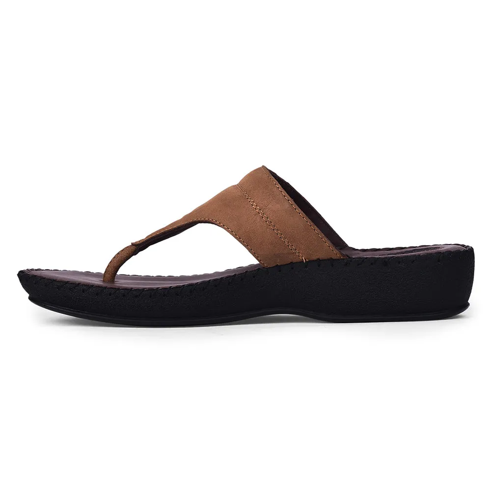 Grip Strong Non Slip Wellness Seekers Healers Casual Tan Slippers For Women J332-11 By Liberty
