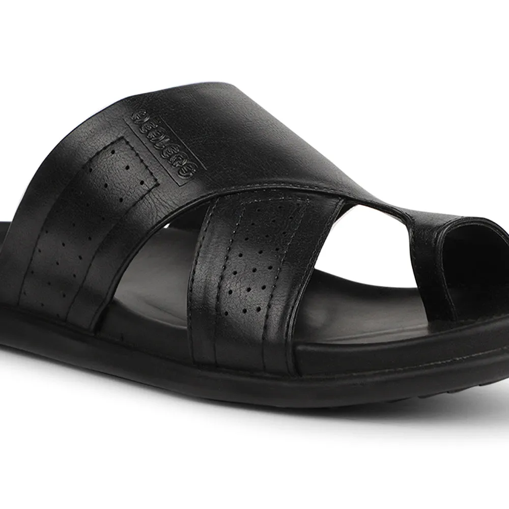 Neutral Tone Quick Shade Healers Black Casual Slipper For Men LEEKS-10 By Liberty